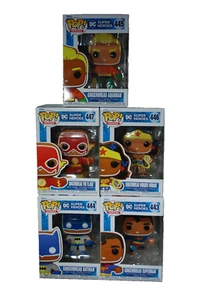 Funko Pop DC Juego de Pan de Jengibre Completo Batman Superman Flash Mujer Maravilla Aquaman - Imagen 1 de 8