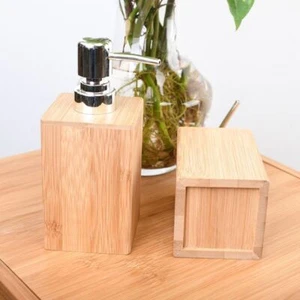 Bamboo Soap Dispenser Shower Soap Container Shampoo Dispenser Bathroom - Picture 1 of 6