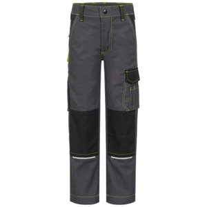 Kids junior waistband work pants cargo pants twill fabric reflex piping craftland - Picture 1 of 2