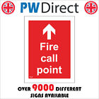 Fi228 Fire Call Point Ahead Straight On Up Arrow Sign Direction Alarm Emergency