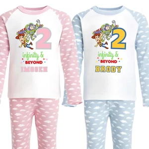 Custom Kids Toy Story's Buzz and Woody Birthday Pyjamas - Picture 1 of 6