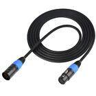 DMX Lighting Control Cable 5pin M to F Black 10 ft.-by-TecNec