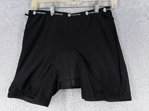 Club Ride Cycling Shorts Adult Large Black Polyester Spandex Blend Chamois Liner - Picture 1 of 14