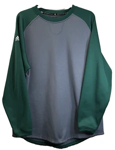 Adidas Men's Sz 2XL Gray/ GRN Sweatshirt W/ 3-Stripes & Logo Athleisure Pullover - Bild 1 von 10