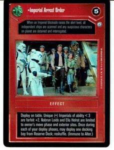 STAR WARS CCG TOURNAMENT FOIL, IMPERIAL ARREST ORDER - Picture 1 of 1