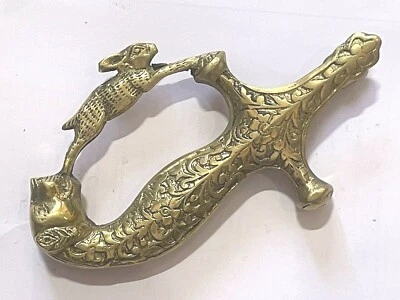 Vintage Rajput wedding sword Hilt Brass Metal Engraved Carvings Ready To Use - Image 1 of 2
