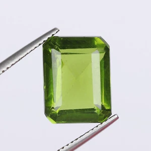 Emerald Cut Green Amethyst Loose Gemstone 14 Ct For Necklace AB-668 - Picture 1 of 5