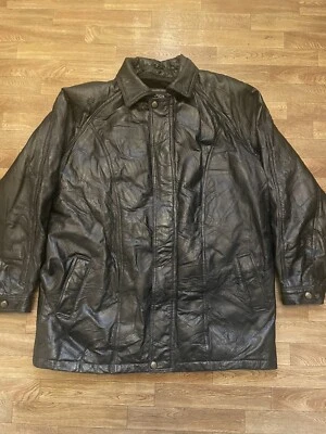 Chaqueta De Colección Legacy Cuero Patchwork Talla Grande Cuello Cremallera Completa Forrada de Piel Negra Foto 1 de 4