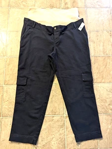 New Gap sz 16 Maternity Chino Cargo Pants belly band 2845 - Picture 1 of 6