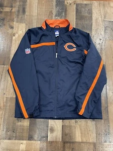 NFL onfield Reebok Chicago Bears Jacket men’s size medium Orange Blue - Picture 1 of 7