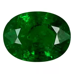 0,56k angenehmer ovaler Schnitt (6x4mm) unbeheizt grün Tsavorit Granat Edelstein - Bild 1 von 1