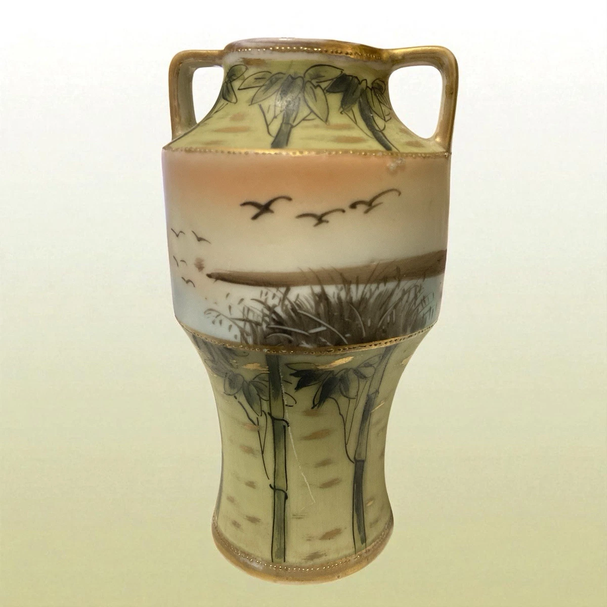 陶瓷多色老式原版古董日本花瓶| eBay