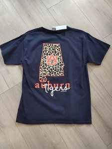 Neu mit Etikett Auburn Tigers Fußball-T-Shirt Leopardenmuster Jugend XL marineblau Gepard - Bild 1 von 5