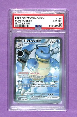 PSA 10 GEM MINT Blastoise EX 151 MEW EN Ultra Rare #184/165 Pokemon - Image 1 of 2