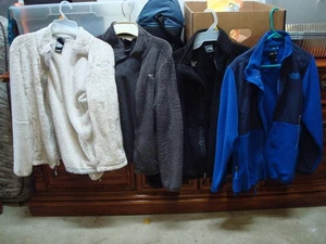 4 North Face Jackets Womens/Mens? Zip Up Furry Fleece Coat OuterwearSZ MM/XL - Picture 1 of 9
