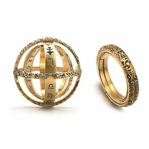 Astronomical HOT Couple Luckyfine Gift Cosmic Finger Lover Ring Ball Sphere - Picture 1 of 13