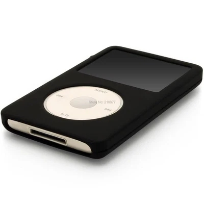 硅胶保护壳 适合 Apple iPod Classic 5th / 6th / 7th 厚颜色 - 黑色/白色 — 第 1/2 张图片