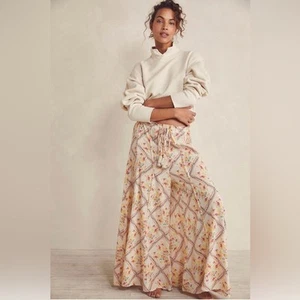 Free People Intimately I’m The One Light Floral Combo Wide Leg Lounge Pants - Picture 1 of 6