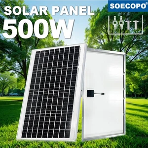 500W Solar Panel Power Generator 18V Solar Panel with Rack High Efficiency - Picture 1 of 15