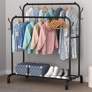 Doppelruten Kleiderständer Garderobenständer Metall Kleiderstangen Wäscheständer - Bild 1 von 12