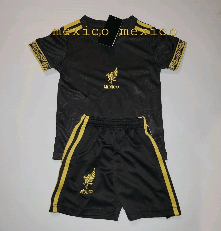 Kid's jersey black Color Futbol Jersey, mexico  Soccer uniforms, Top & shorts - Image 1 of 3