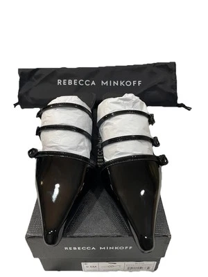 Rebecca Minkoff Buckle Leather Mule Women's, Size 9.5 M, Black - Image 1 of 4