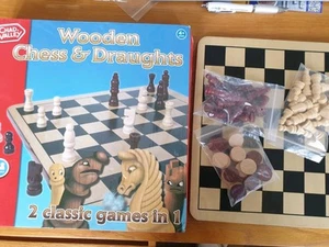 Ajedrez y corrientes de aire tradicionales del valle de Chad - Tablero de madera y piezas de juego - Completo - Imagen 1 de 21