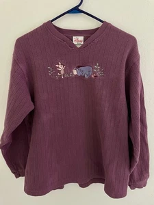 Vintage Disney Winnie Puuh Dusty Purple Pullover Sweater Eeyore Ferkel - Bild 1 von 6