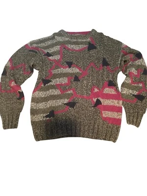 Suéter retro tejido grande vintage Boston Traders para hombre años 80 90 abuelo Foto 1 de 4