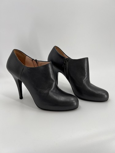 Stivaletti stivaletti Prada Mordore in pelle grigia con zip laterale taglia US 6 EU36 ottimi