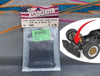 Team Associated RC10DS Nitro-DS RC 1:10 Dual Sport Front Nose Plate 8820 BLACK - Image 1 of 3