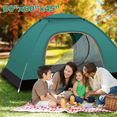 Выскакивающие палатки на 1-2 человека водонепроницаемые ветрозащитные мгновенная палатка для кемпинга походов - Изображение 1 из 4