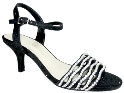 Sandalias de vestir Caparros Quirin para mujer negras brillantes talla 5 M Foto 1 de 4