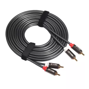 USA 3ft 6ft 10ft 15 FT Gold Plated RCA Male L/R Stereo Audio Cable Cord Plug new - Picture 1 of 4
