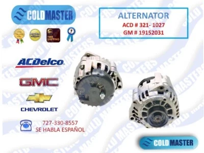 Alternator ACDelco 321-1027 GM 19152031 ENGINE 4.3L 262Cu. In. V6 GAS CHEVROLET - Image 1 of 4