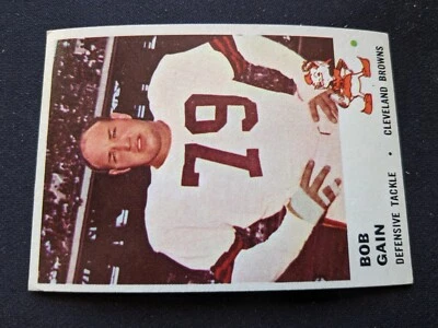 1961 Fleer Football Card # 19 Bob Gain - Cleveland Browns (EX) - Image 1 of 3