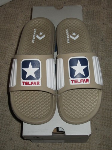 Telfar x Converse All Star Slide Nomad Marrone Bianco Uomo 8 Donna 9 NUOVO! 172318C