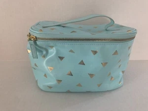 Bolsa de maquillaje cosmética de viaje como nueva con cremallera dorada - Imagen 1 de 7