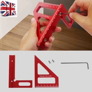Holzbearbeitung Winkelmesser Gehrung Dreieckslineal Aluminiumlegierung Messlayout Werkzeug - Bild 1 von 10