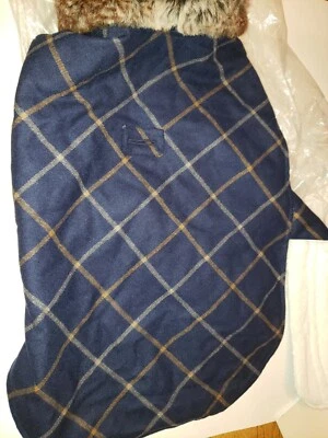 Jaqueta xadrez Lands End grande de malha para cachorros - Imagem 1 de 3