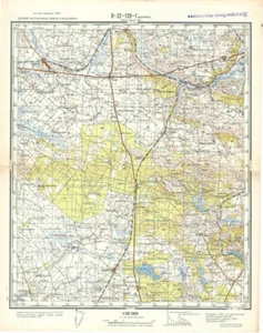 Mapa topográfico militar soviético ruso - BORDING (Dinamarca), 1:50 000, ed. 1962 - Imagen 1 de 5