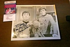 Original STAR TREK's George Takei + Walter Koenig Signed Autograph Photo JSA COA - Picture 1 of 4