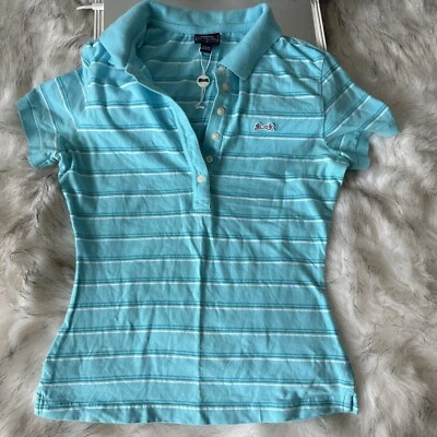 VINTAGE LE TIGRE FITTED STRIPED POLO SHIRT…SIZE SMALL - Image 1 of 4