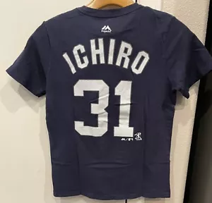 Majestic New York Yankees Ichiro Suzuki Jersey T-shirt Youth Medium 10/12 - Picture 1 of 4