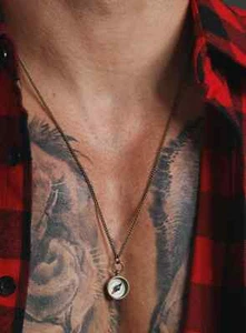 Brass Necklace Miniature Compass Working antiqued Collectible pendant Unisex - Picture 1 of 6