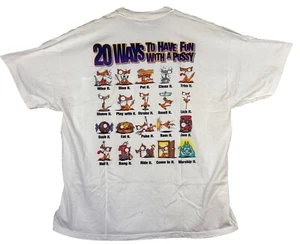 20 Ways To Have Fun With A Pussy Cat T-shirt Means 2XL I Love Pussy VTG NWOT - Picture 1 of 5