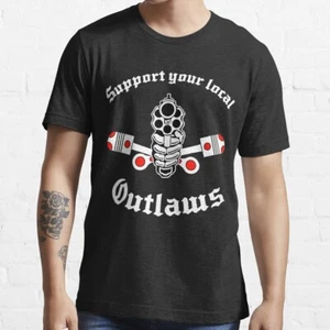NUOVO Limited Outlaw mc Supporto Regalo Halloween Giorno Unisex T-Shirt USA S -XXL OO - Foto 1 di 3