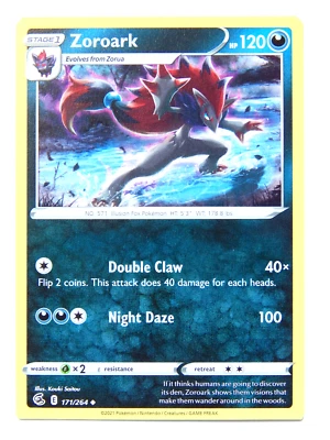 Zoroark 171/264 (NM, Pokemon Card, Fusion Strike, 2021, Darkness, Uncommon) - Image 1 of 2