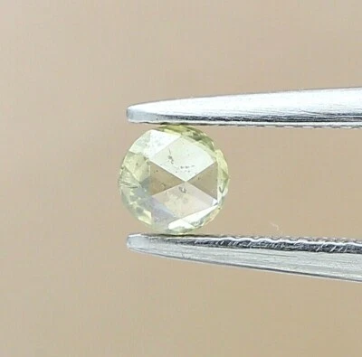 FANCY NATURAL DIAMOND 0.16TCW GREEN SPARKLING ROUND ROSE CUT FOR GIFT JEWEL - Image 1 of 4