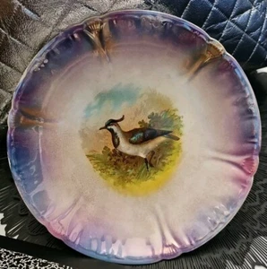Vintage Beautiful Bonn Franzant Mehlem Germany Quail Bird Motif Plate Stamped - Picture 1 of 7